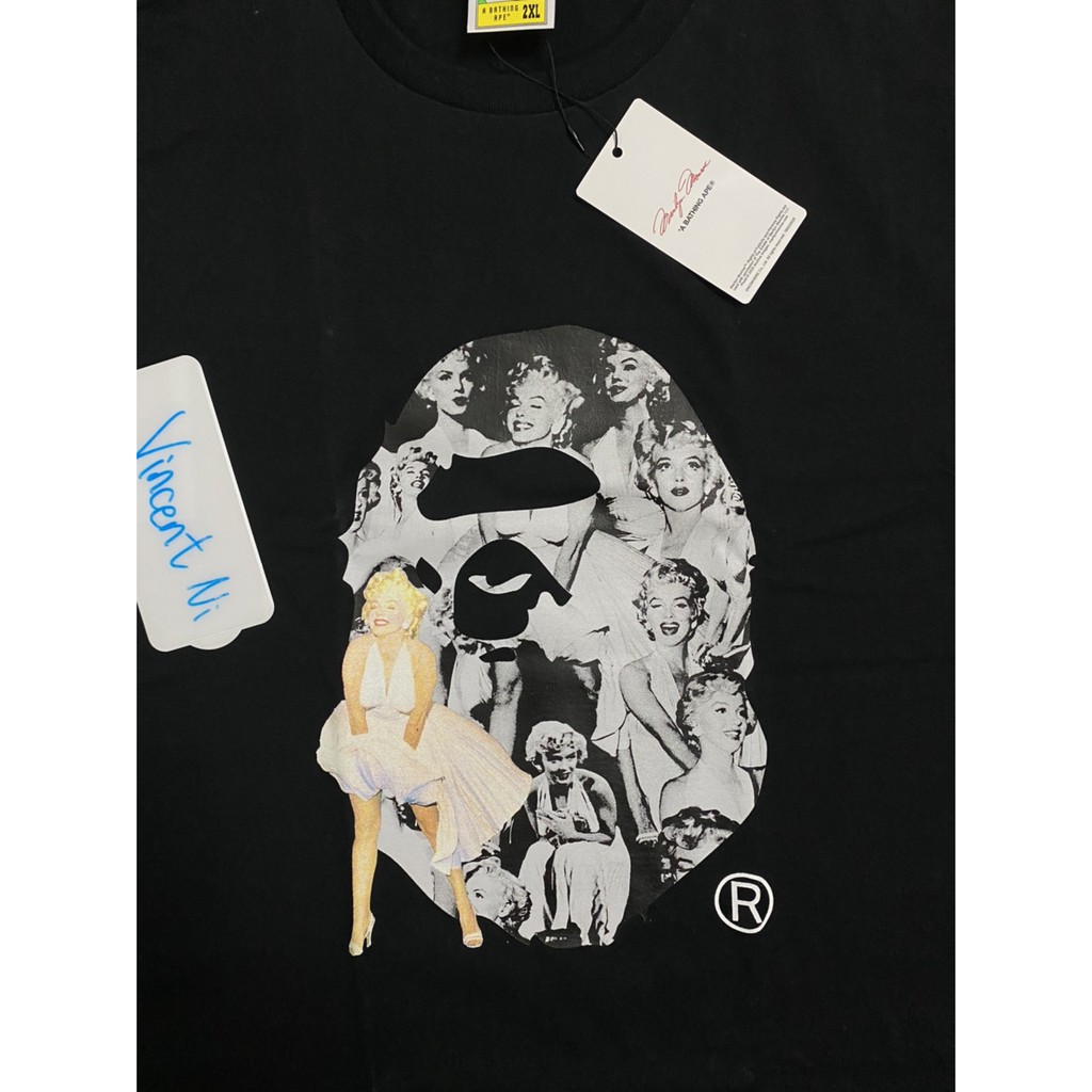 現貨BAPE x 瑪麗蓮夢露聯名短Tee 之大猿人款Marilyn Monroe | 蝦皮購物