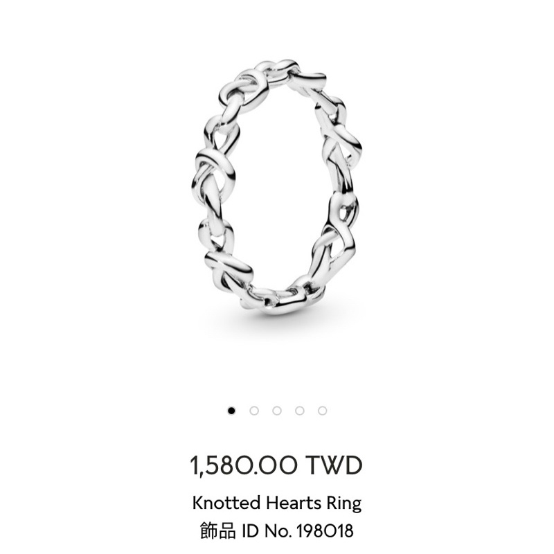 Knotted heart hot sale pandora ring