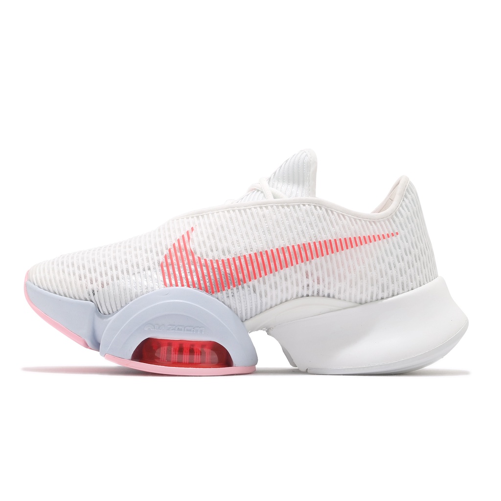 Nike 訓練鞋 Air Zoom SuperRep 2 白 紅 氣墊 女鞋 健身專用【ACS】 CU5925-100