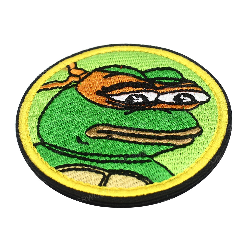Sad Pepe 繡花貼花貼片徽章上的悲傷青蛙貼片模製鐵| 蝦皮購物