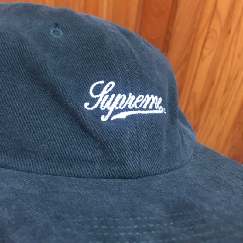 SUPREME BOX 書寫體 BRUSHED TWILL SCRIPT 6-PANEL DK GREEN 橄欖綠 現貨