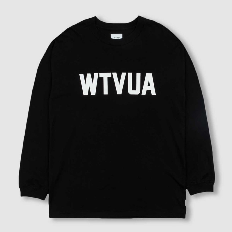 WTAPS 19AW WTVUA LS TEE 薄長雙LOGO 全新現貨黑L | 蝦皮購物