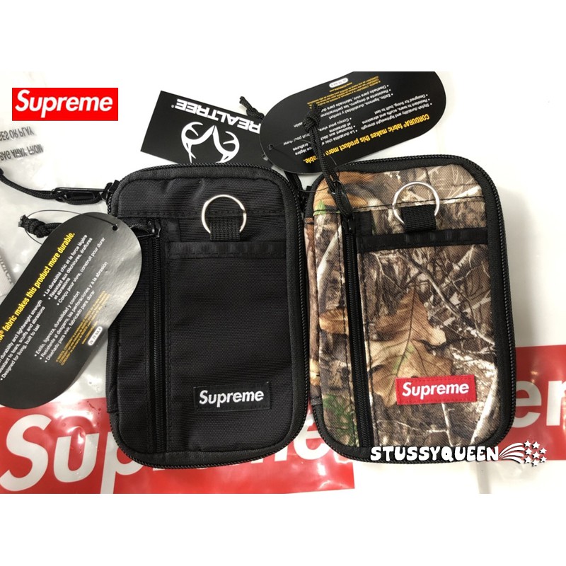 全新正品 2019 FW 現貨 Supreme Small Zip Pouch 47TH 47代 錢包 防潑水 黑色樹紋