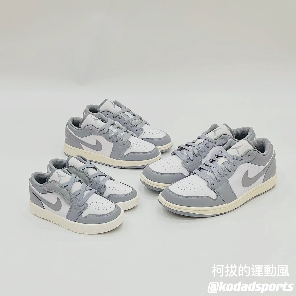 柯拔Air Jordan 1 Low Vintage Grey 553558-053 553560-053 男女鞋