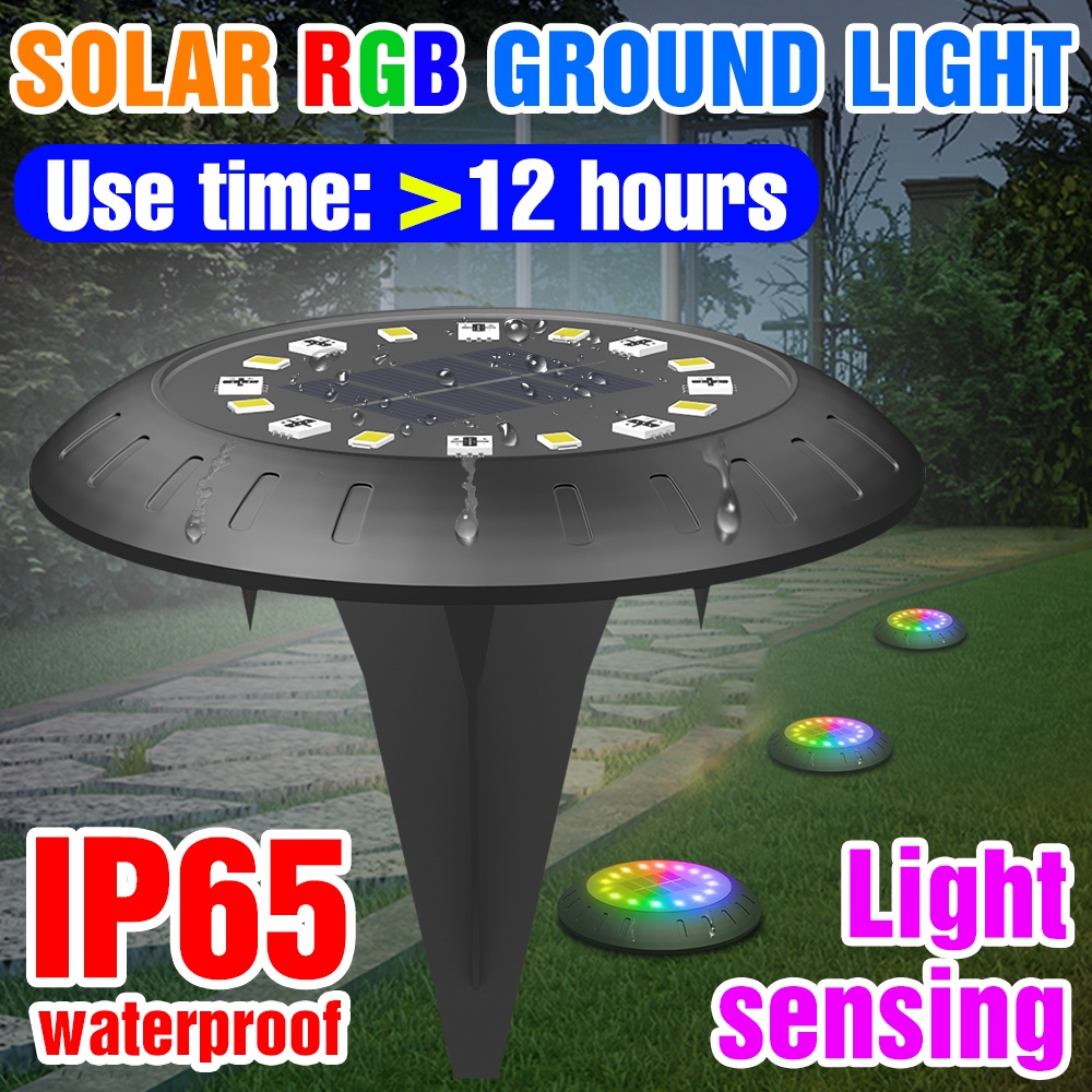 戶外太陽能燈 IP65 花園燈太陽能電池板草坪燈泡地下燈 Gazebo Led 反光板外部露台裝飾 | 蝦皮購物