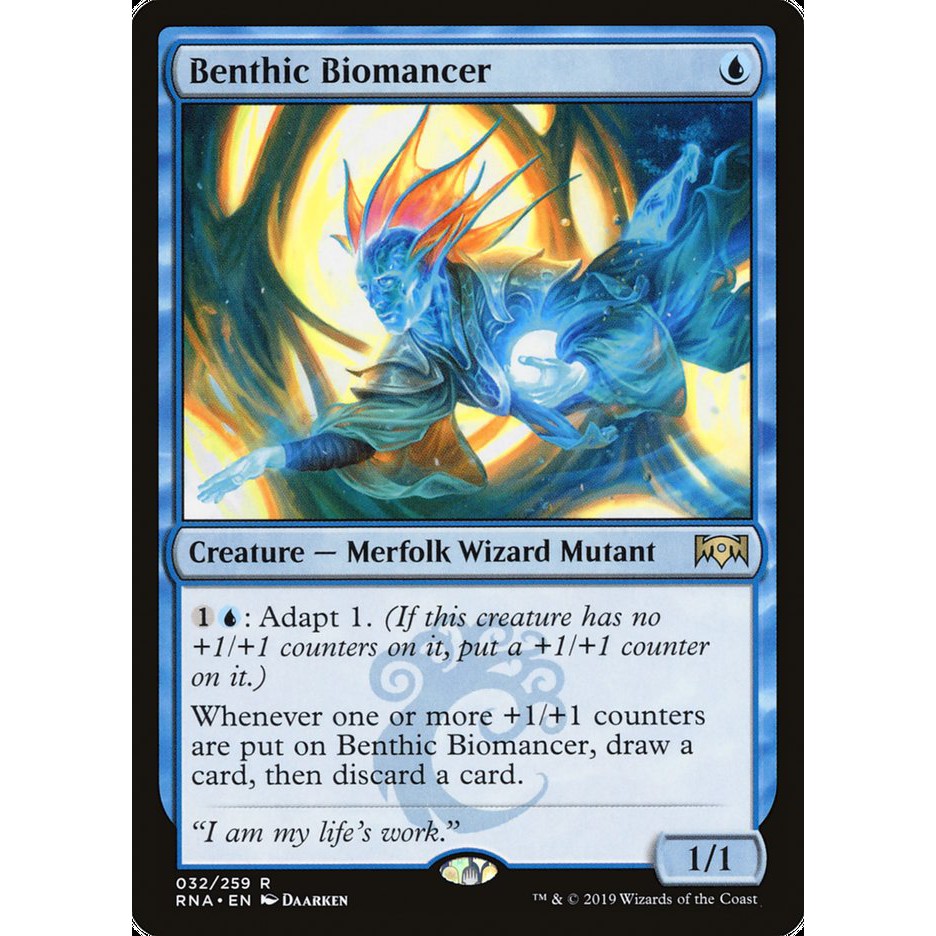 MTG 魔法風雲會 RNA 效忠拉尼卡 #32 [R] 深洋生機術士 Benthic Biomancer 水底の生術師 | 蝦皮購物