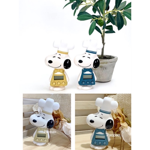 日本正版Peanuts 2022新款Snoopy 史奴比史努比造型廚師帽廚房磁鐵計時