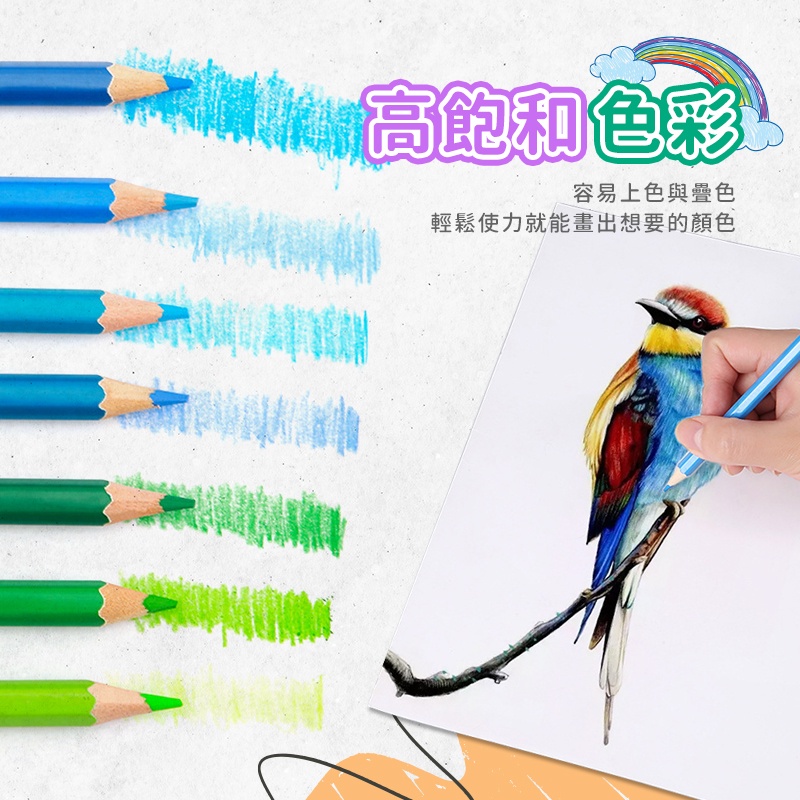 ほぼ未使用】MuHui 水溶性色鉛筆 72色