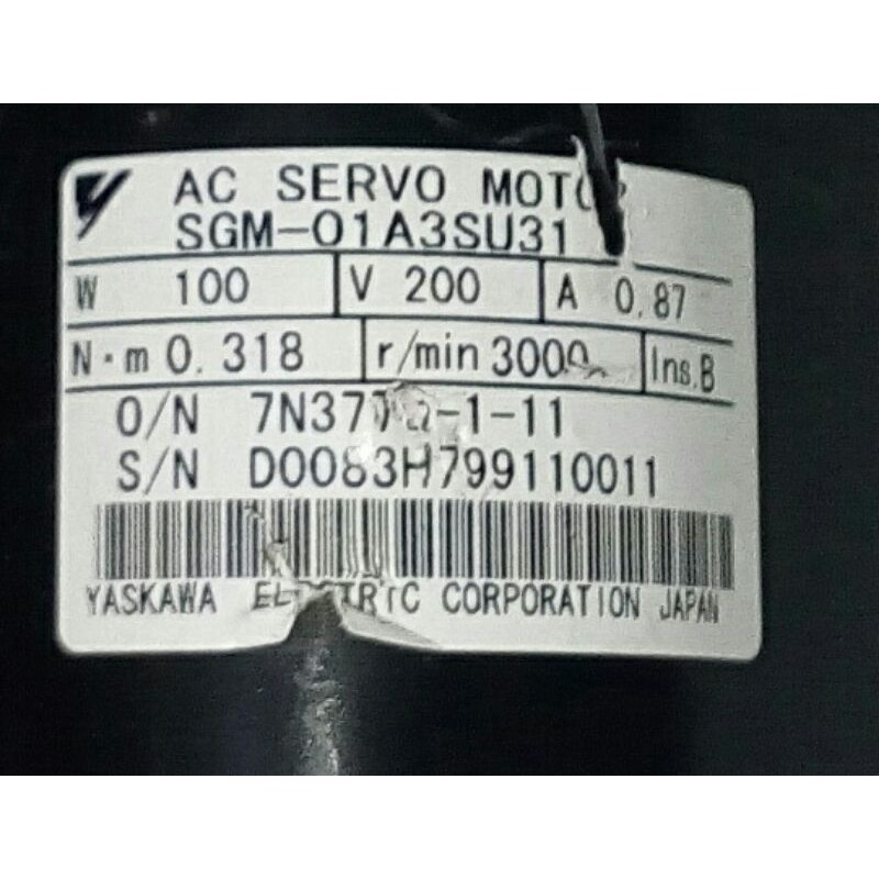 🌞現貨日本製安川YASKAWA 交流伺服馬達SGM-01A3SU31 100W 200V 0.87A