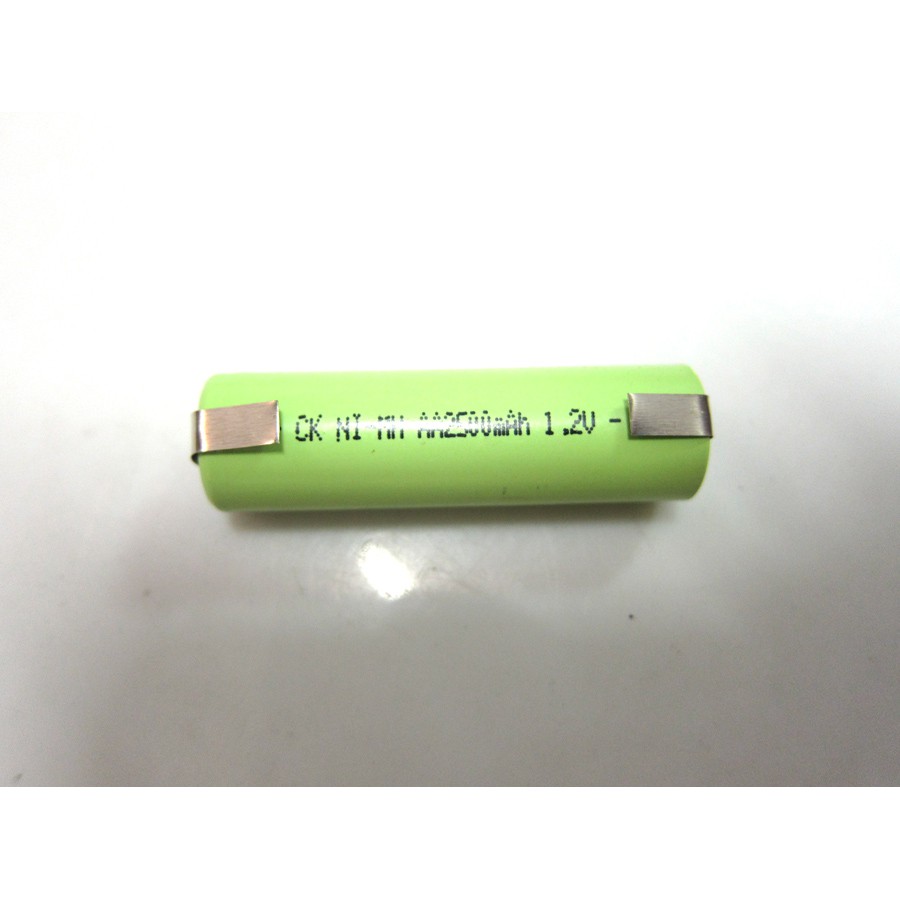 3號AA平頭電池1.2V 2500mAh AA 剃鬚刀鎳氫充電電池帶焊片標價為一節