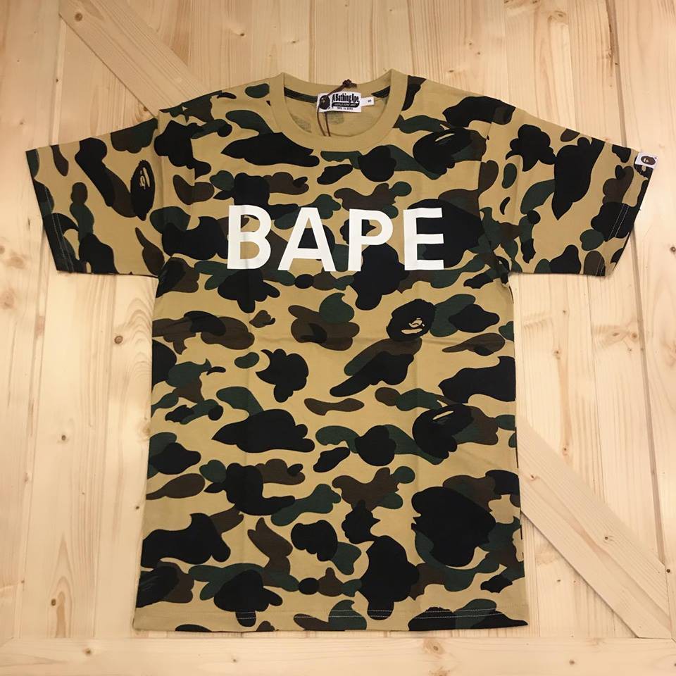 ☆AirRoom☆ 2018SS A BATHING APE 1ST CAMO BAPE TEE 字體 短T 周湯豪