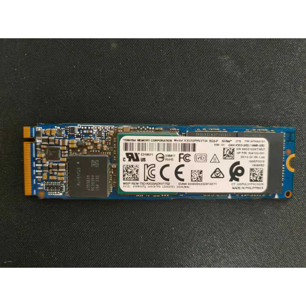 TOSHIBA 東芝】SSD PCIE NVMe 2TB KXG50PNV2T04(拆機良品) | 蝦皮購物
