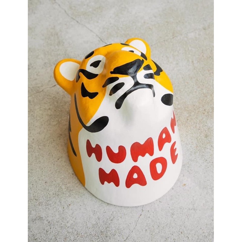 human made Tiger trophy paper mache display 彩繪 老虎 手工 虎頭掛飾