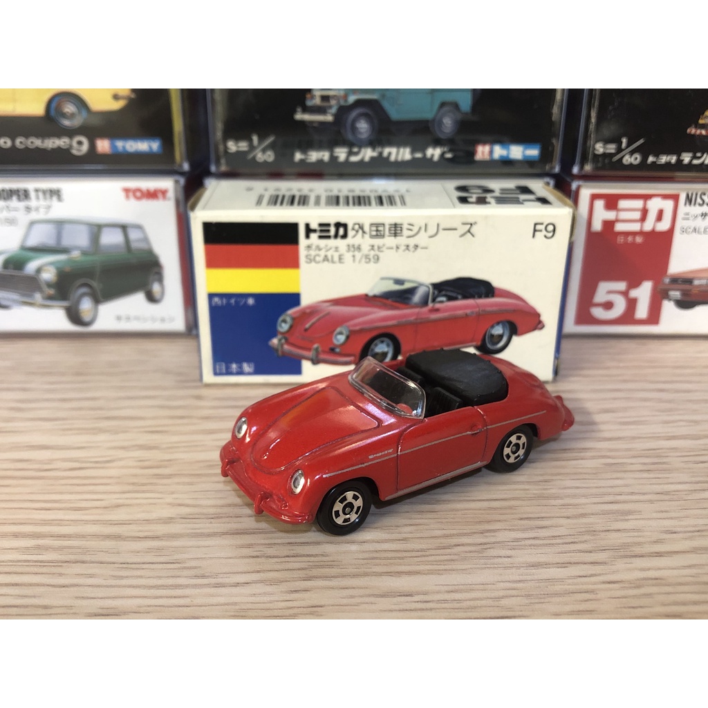 Tomica 日本製 藍盒 Nof9 Porsche 356 保時捷 大紅色 絕版 蝦皮購物