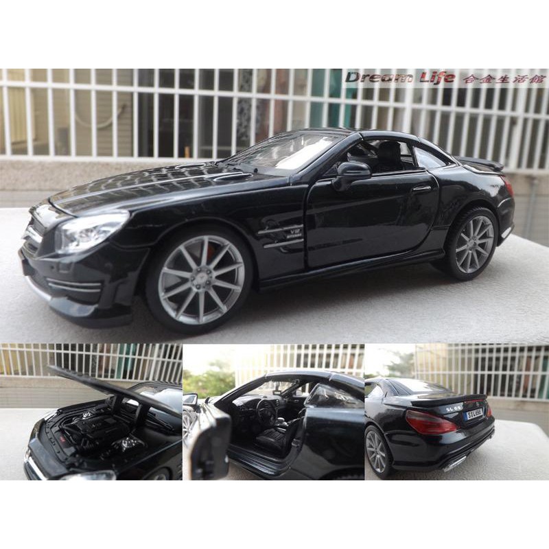 Bburago 精品】1/24 Mercedes-Benz SL65 AMG~硬頂跑車~全新黑色現貨