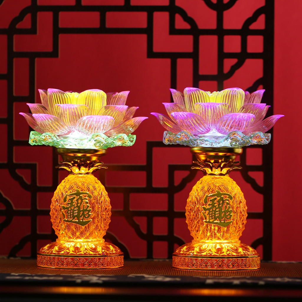 LED神臺燈 神明燈 蓮花燈 地主燈 佛燈 供燈 公媽燈 水晶燈 地主燈 | 蝦皮購物