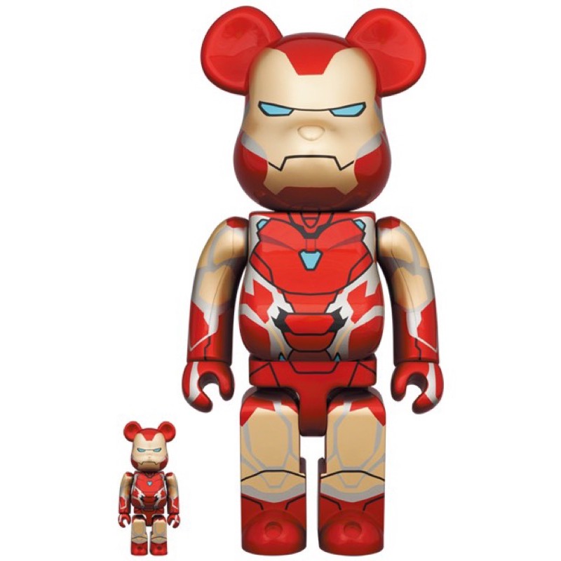 BE@RBRICK IRON MAN MARK85 鋼鐵人馬克85 100％ & 400％ | 蝦皮購物