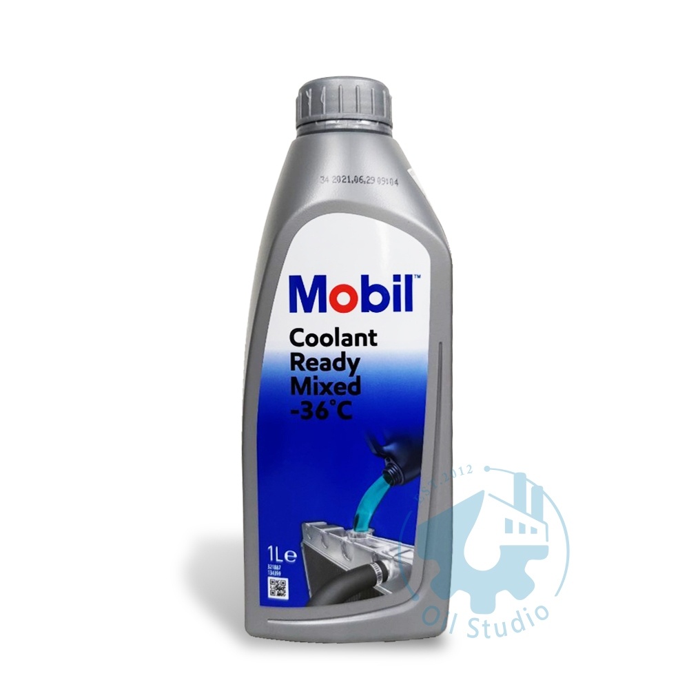 《油工坊》MOBIL COOLANT READY MIXED 36°C 水箱精 藍色 1L 蝦皮購物
