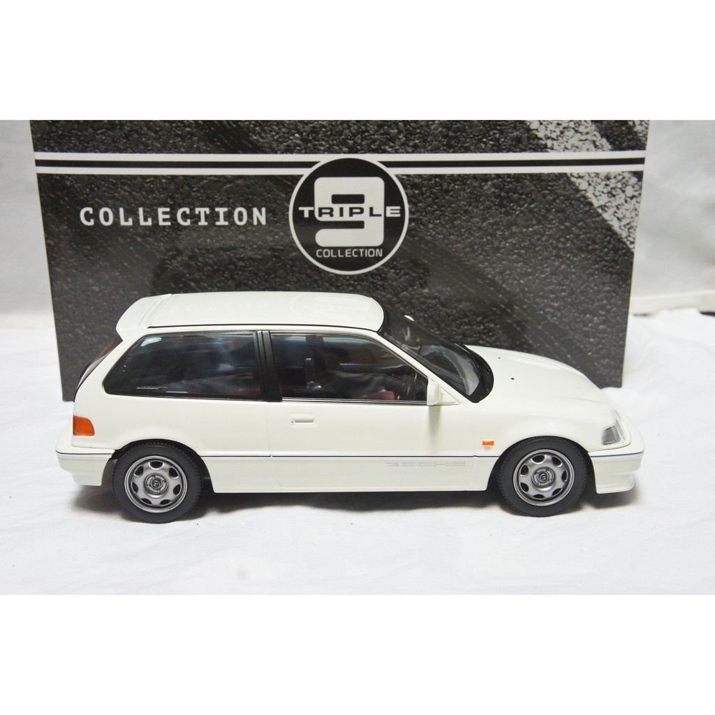 現貨特價】1:18 Triple9 Honda Civic EF-3 SiR 1987 四代喜美白色| 蝦皮購物