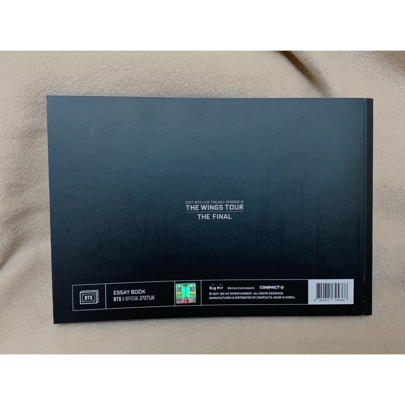 絕版BTS防彈田柾國THE WINGS TOUR:THE FINAL會場限定JUNGKOOK essay