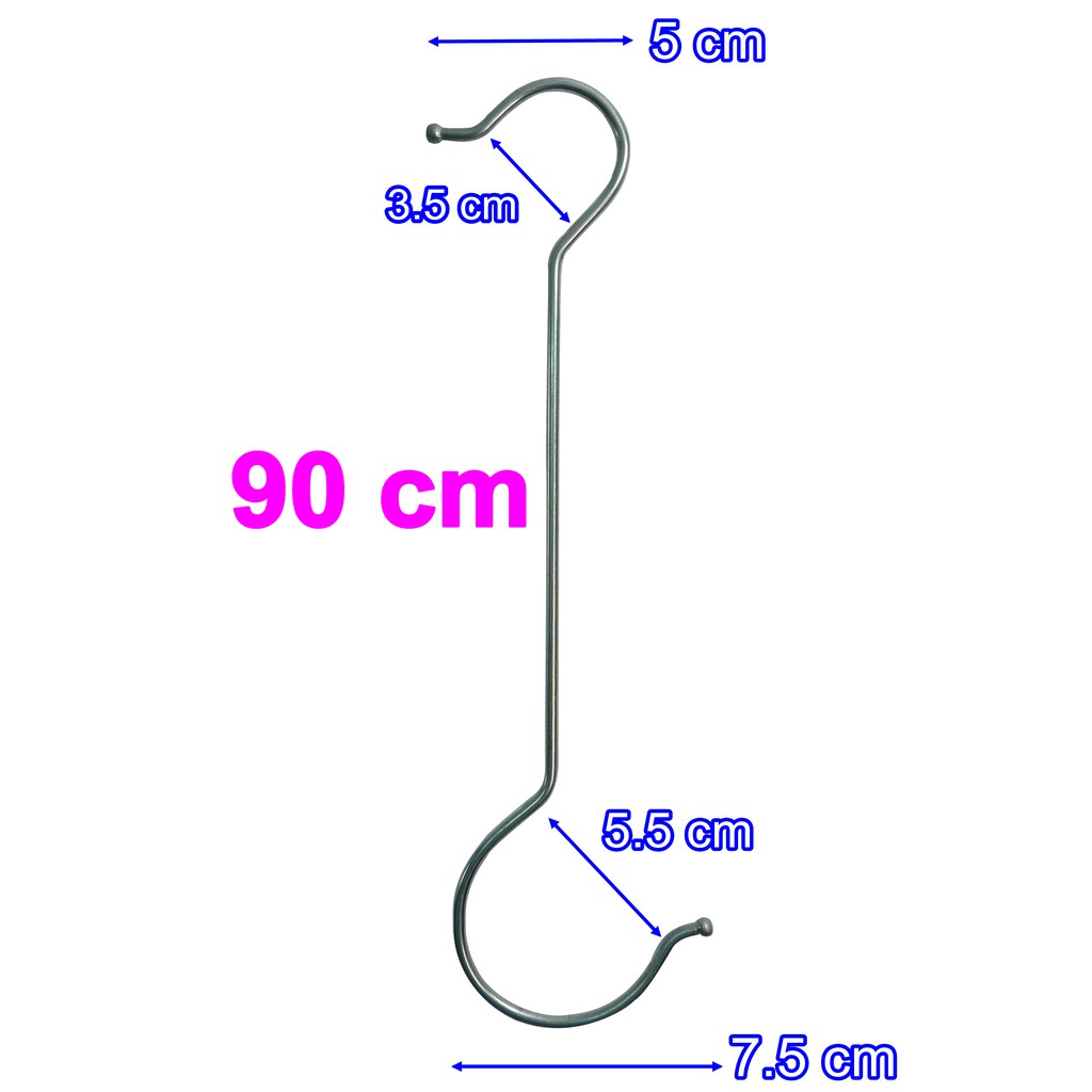 白鐵鈎20公分S鈎白鐵鉤S掛鈎S掛勾S鉤- FiveGold五金百貨批發商城--全國