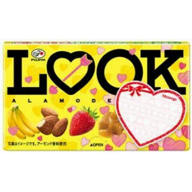 日本不二家Look四味巧克力(香蕉+杏仁+草莓+焦糖) | 蝦皮購物