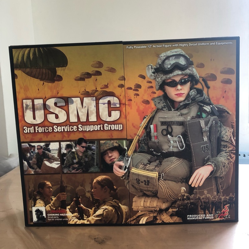 HOTTOYS USMC 3rd Force Service Support Group 女性傘兵限量全新未拆