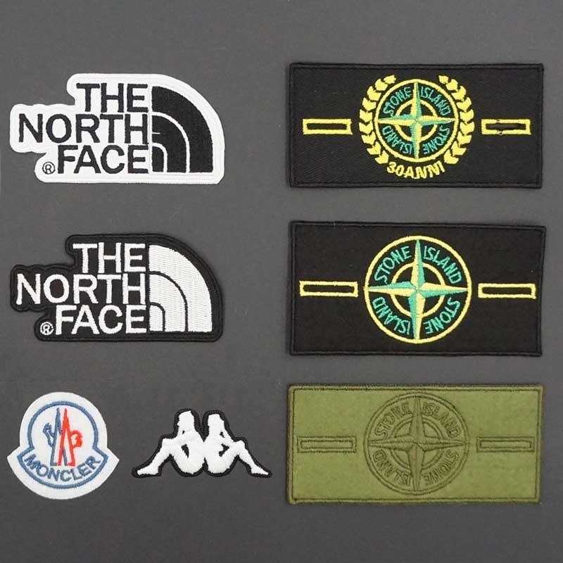 [定制] North face時尚品牌logo 3D刺繡魔術貼補丁/徽章/臂章/徽章裝飾夾克牛仔褲背包帽 | 蝦皮購物