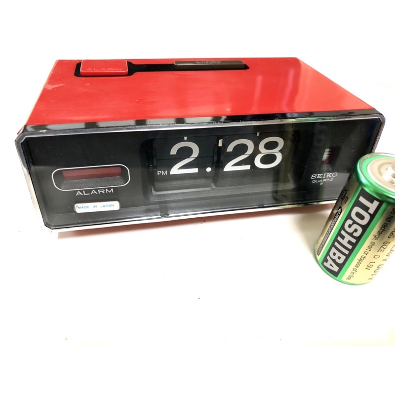 日本昭和SEIKO 精工翻頁鐘パタパタ時計電池式免插電QN401T