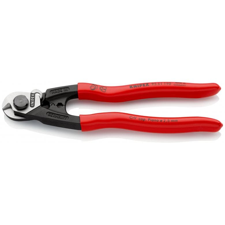 美德工具】KNIPEX 95 61 190 強力型鋼索剪自行車變速線剎車線可用