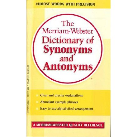 The Merriam-Webster Dictionary of Synonyms and Antonyms: Merriam-Webster:  9780877799061: : Books