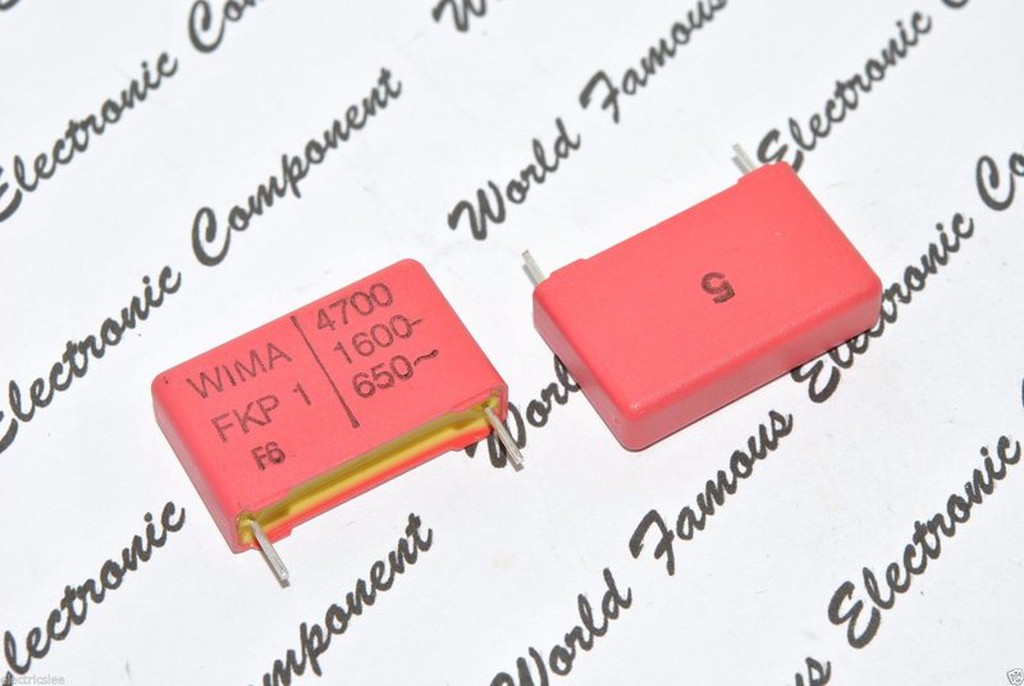 5 Condensatori WIMA FKP1 470pF 6000V 5% &ndash; Film Capacitor Passo 22.5mm Made In Germany