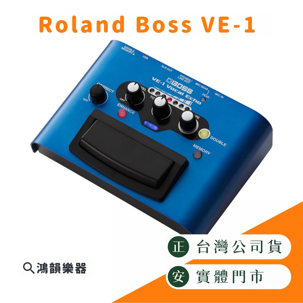 現貨】Roland Boss VE-1 效果器《鴻韻樂器》VE1 Vocal Echo 人聲效果器