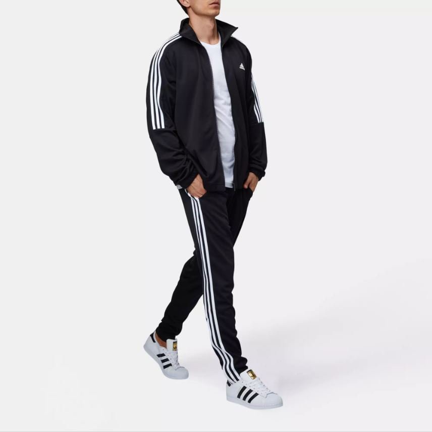 Adidas joggers shop and jacket