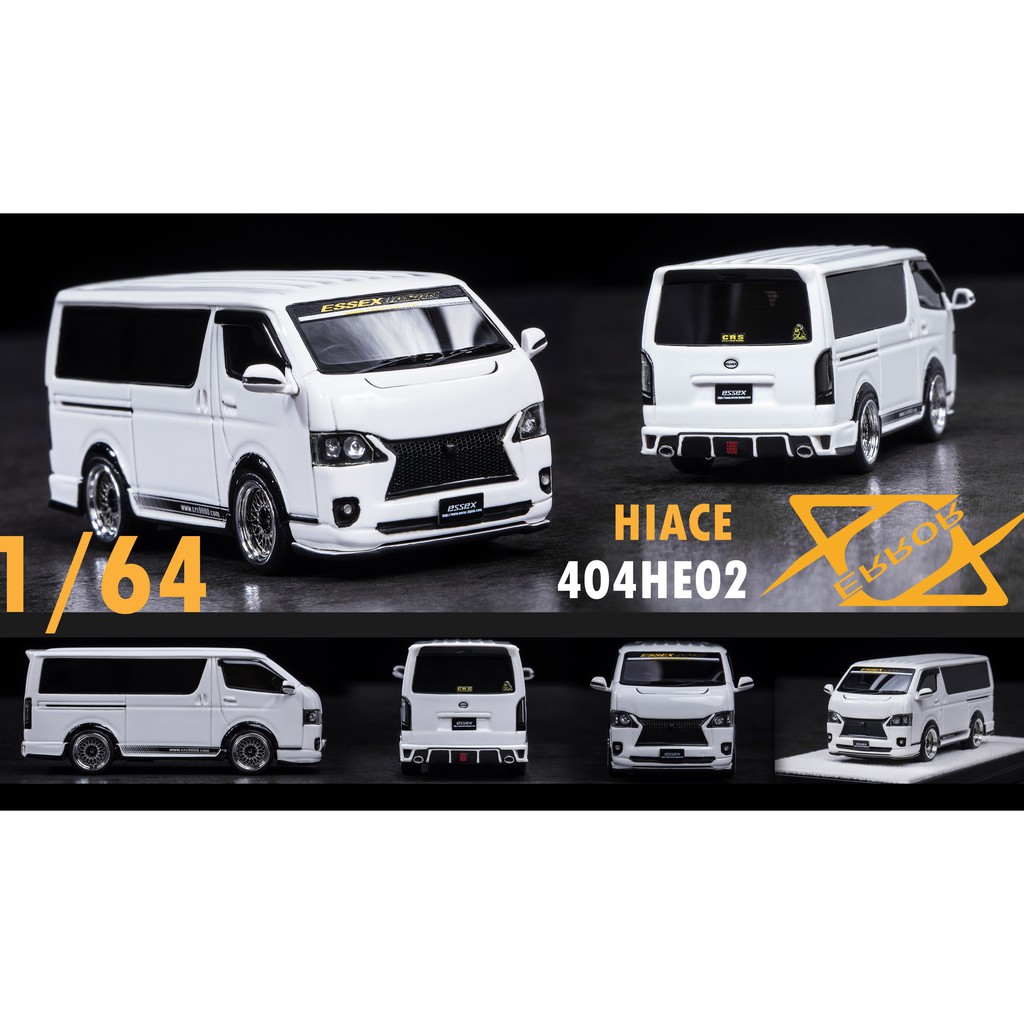 模例】404 Error 1/64 Toyota Hiace essex改裝版白色| 蝦皮購物