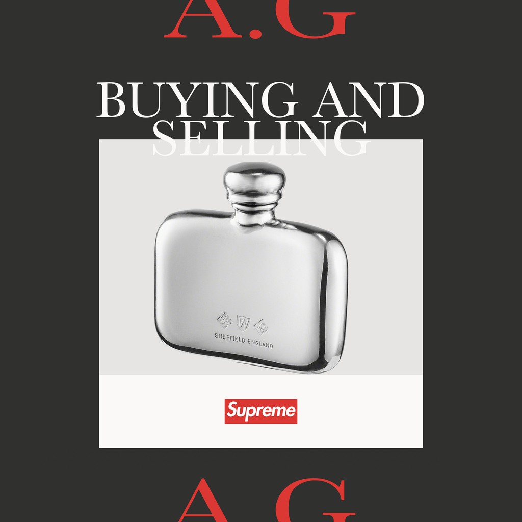 A.G代購》 洛杉磯店內購入20FW Week2 Supreme Pewter Mini Flask 錫製