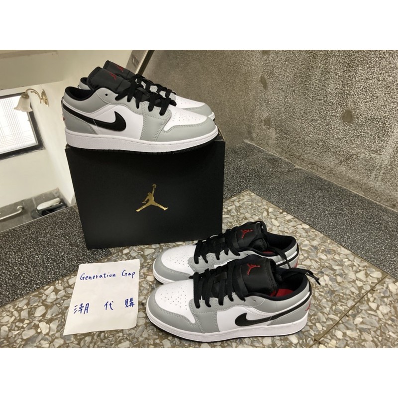 Nike Air Jordan 1 Low GS Light Smoke Grey 553560-030 全新5.5Y