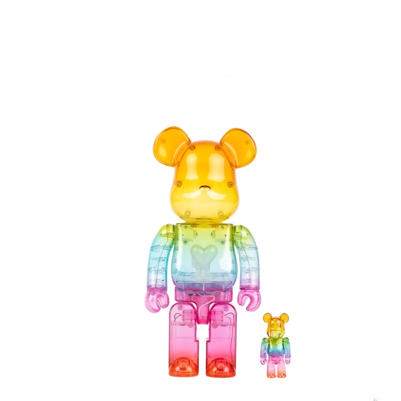 現貨Be@rbrick X EU彩虹(發光款)400% 100% 1000% Gradient 溶解心