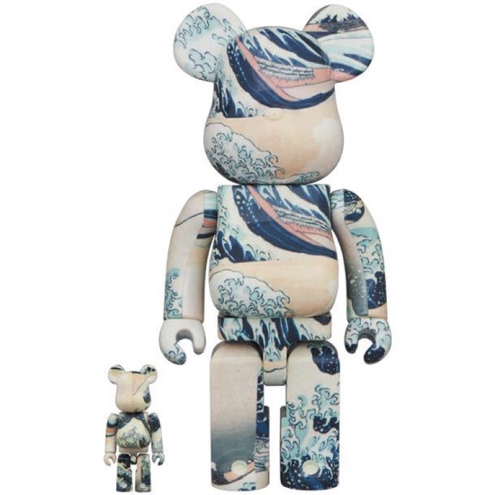 日本官方全新正品庫柏力克Bearbrick Be@rbrick 25週年葛飾北齋神奈川