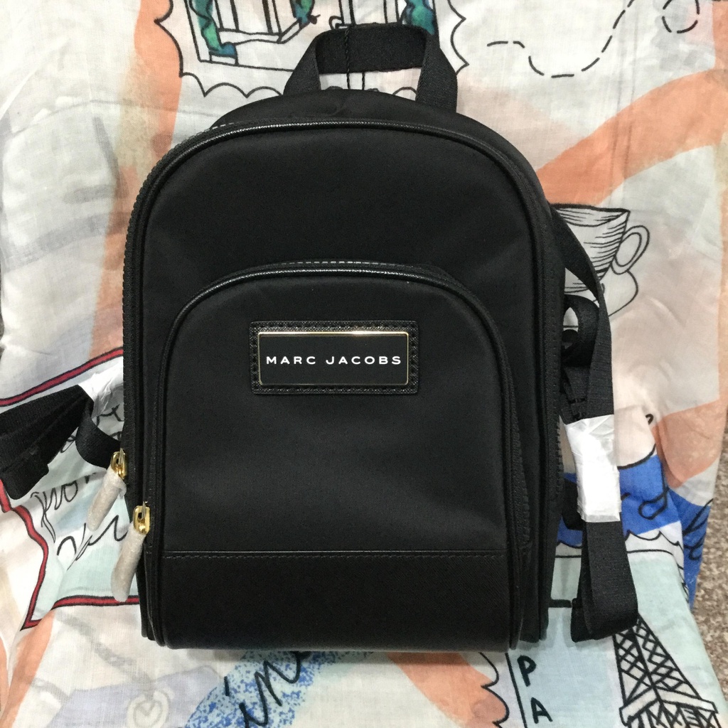 Marc Jacobs MJ 雙拉鍊 尼龍小後背包 | 蝦皮購物