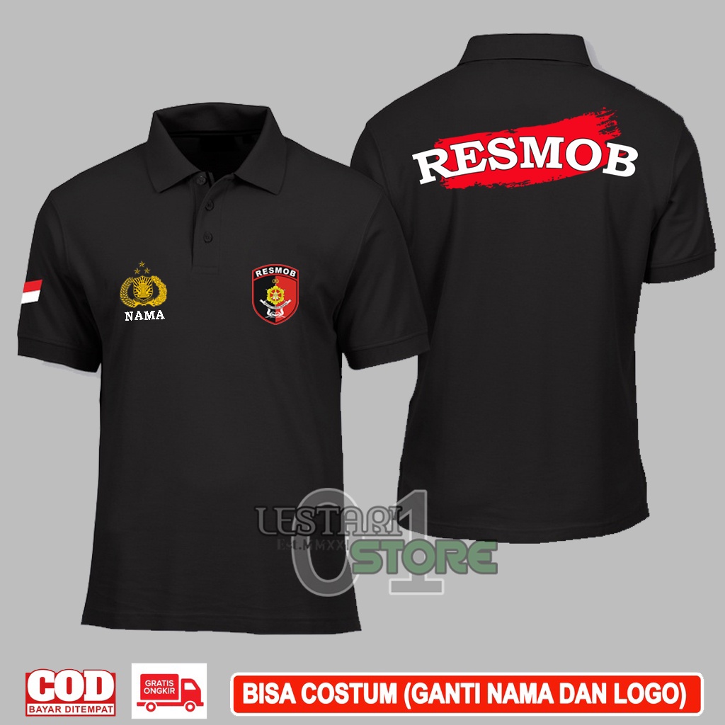 Resmob POLICE POLO T 恤警察 POLO TSHIRT 材料數碼絲印轉印膜免費添加名稱 | 蝦皮購物