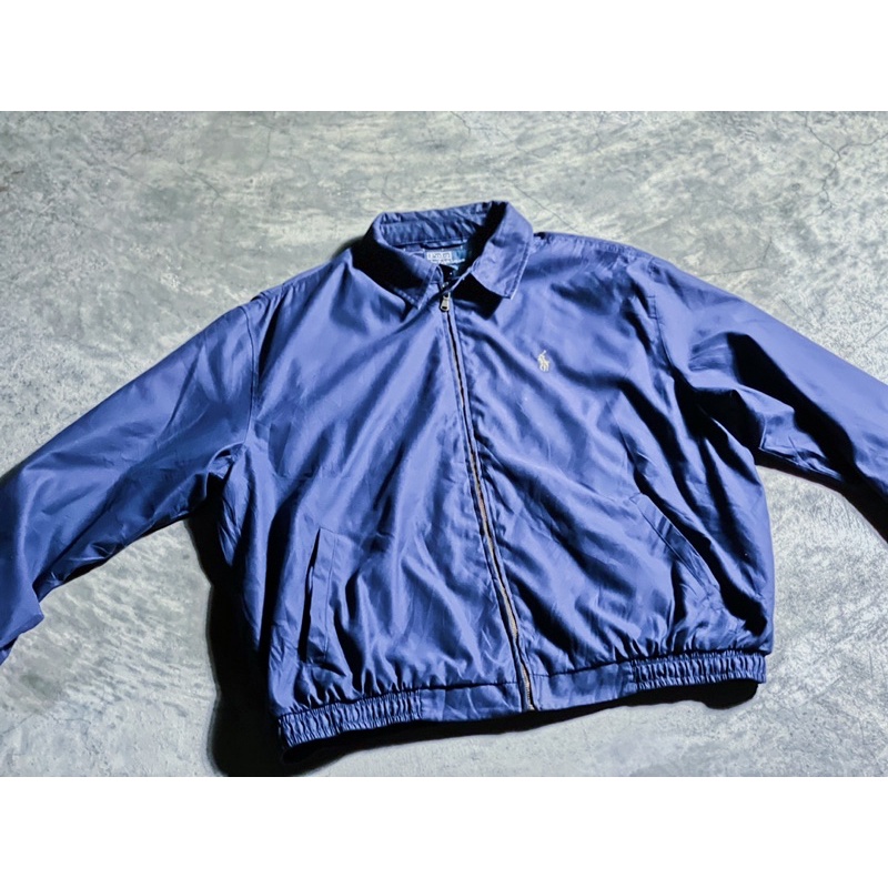 Vintage 90'S Ralph Lauren swing-top fleece jacket, made in the USA, size L. polyester Khaki type Vintage Second Hand main image 0