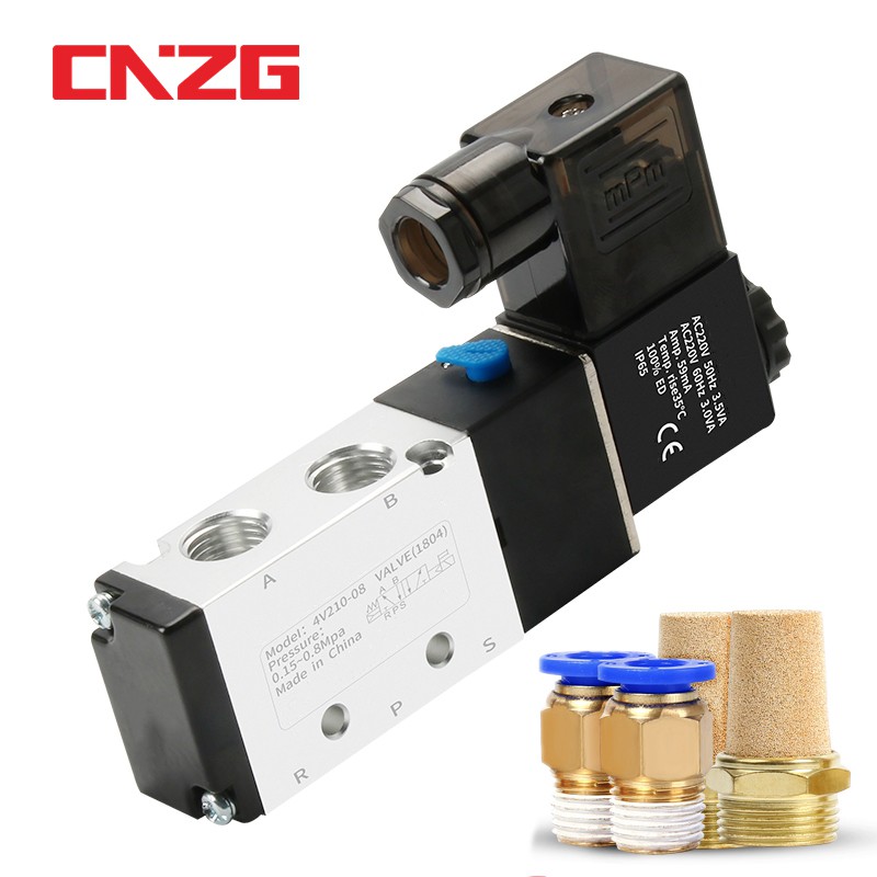 4v210-08 1 / 4 5 路 2 位端口氣動控制電磁閥 DC12V DC24V AC110V AC220V 線圈 | 蝦皮購物