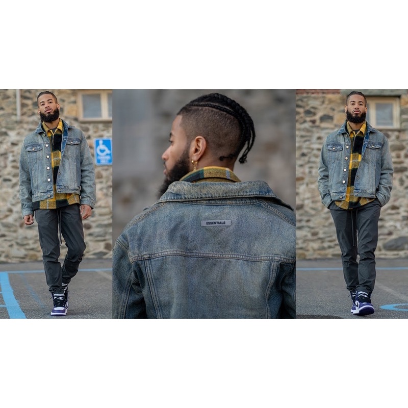 全新正品」FOG Essentials Denim Trucker Jacket Dark Indigo 牛仔外套  