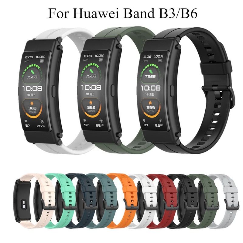 華為Huawei TalkBand B6 B3 智慧手環錶帶客製化柔軟舒適矽膠運動防水