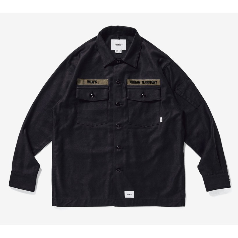 潮流本舖》WTAPS 20AW BUDS / LS / COTTON. SATIN 黑藍| 蝦皮購物