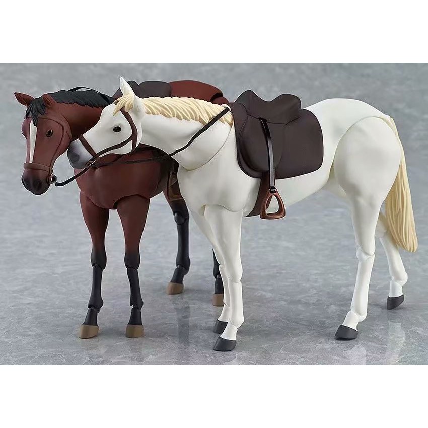 清倉【Figma246ab 馬 】白色 茶色棕色 超可動 素體馬 公仔 模型 | 蝦皮購物