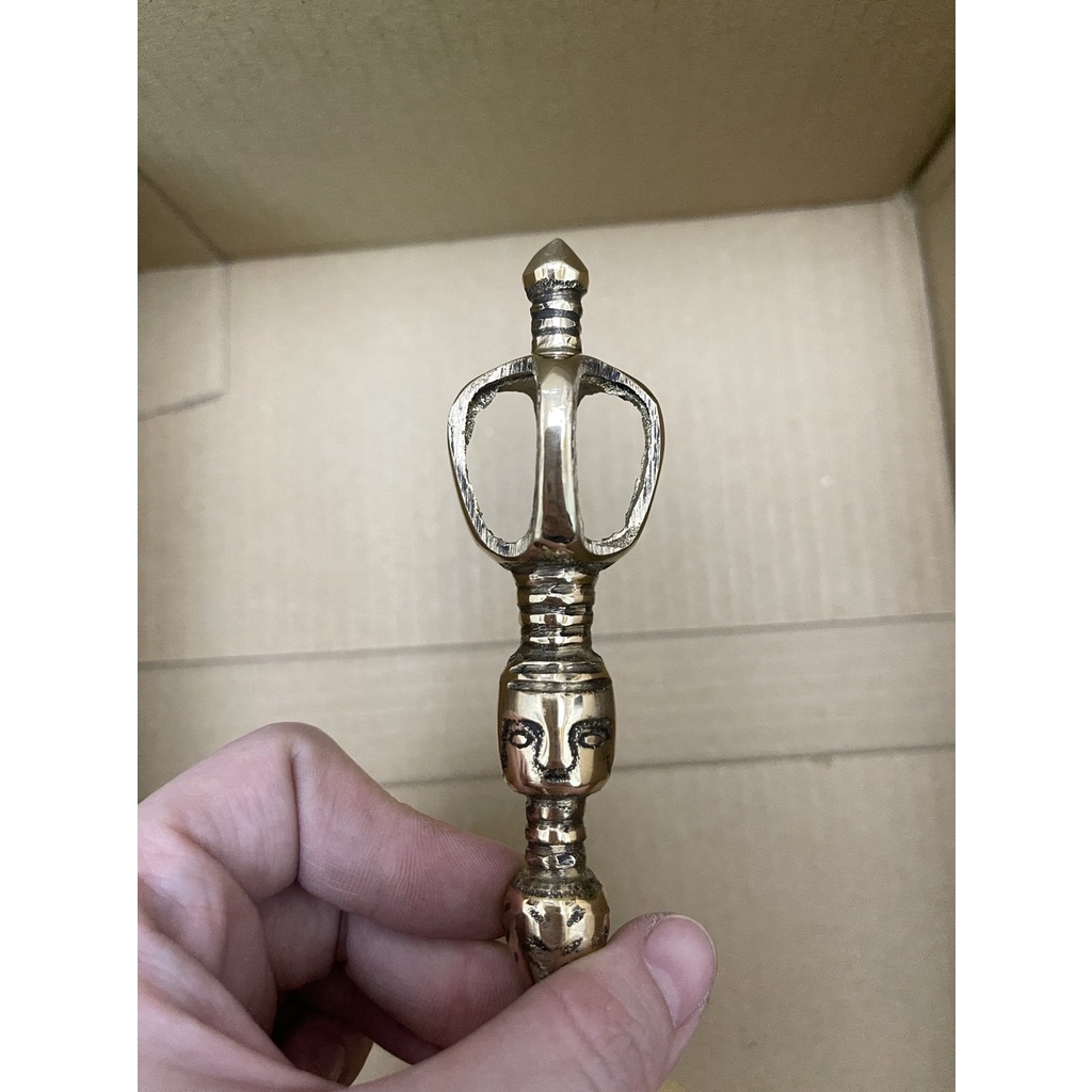 現貨三清鈴金剛杵搖鈴法器樂器風水用品道教三叉鈴道士銅鈴道鈴三清銅鈴