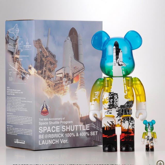 BE@RBRICK SPACE SHUTTLE LAUNCH Ver. 100％ & 400％ 太空梭