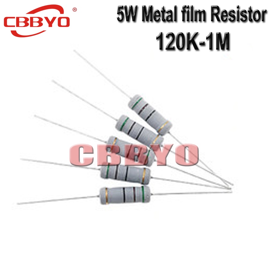 Résistances Film Métallique 1W - 21 Valeurs De 100K à 910K - Tolérance 1% - Lot De 110 Pièces - Pour Électronique